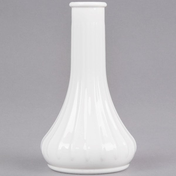 6" White Cambro Bud Vase