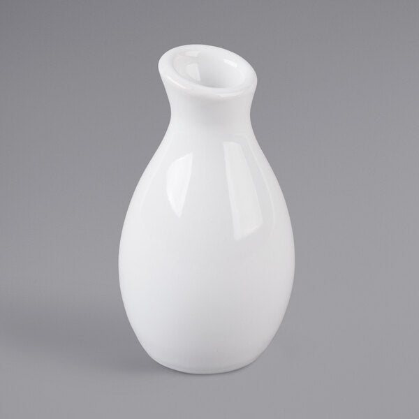 Acopa 3 3/4"Bright White Porcelain Jug Bud Vase