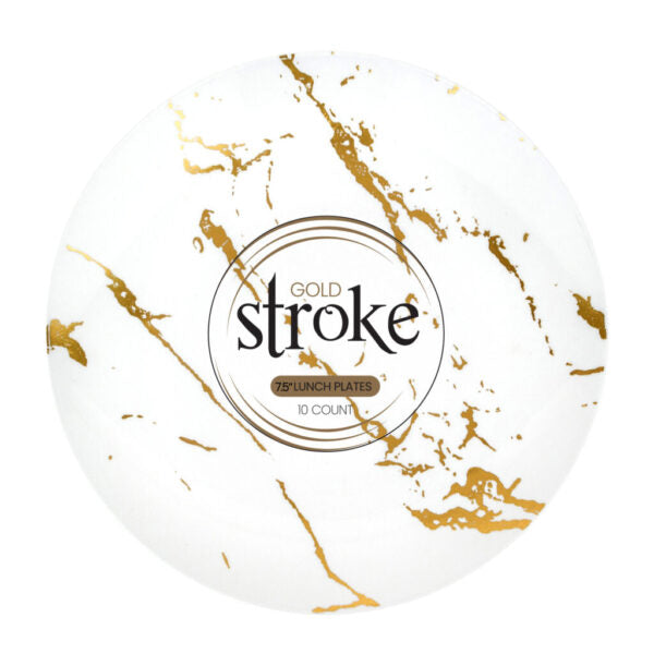STROKE WHITE GOLD  PLATE 10 CT