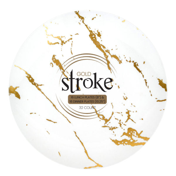 STROKE WHITE GOLD  PLATE 10 CT