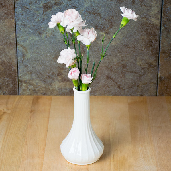 6" White Cambro Bud Vase