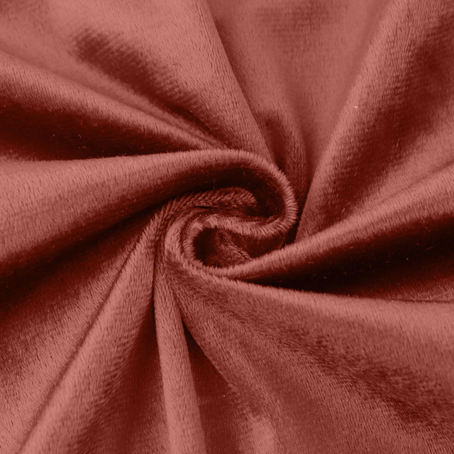 90x156 Terracotta Velvet Tablecloth